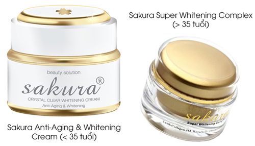 Kem Sakura Anti Aging và Sakura Super Whitening Complex