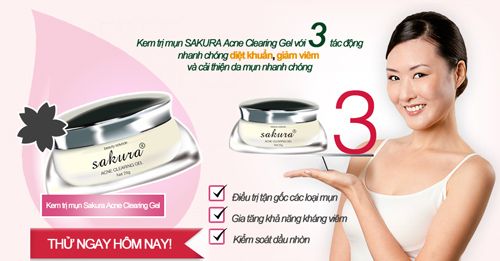 kem trị mụn sakura acne gel