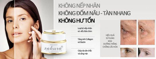 kem dưỡng trắng da mặt chống nhăn sakura