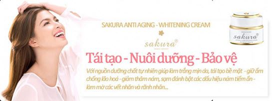 kem dưỡng trắng da mặt chống nhăn sakura