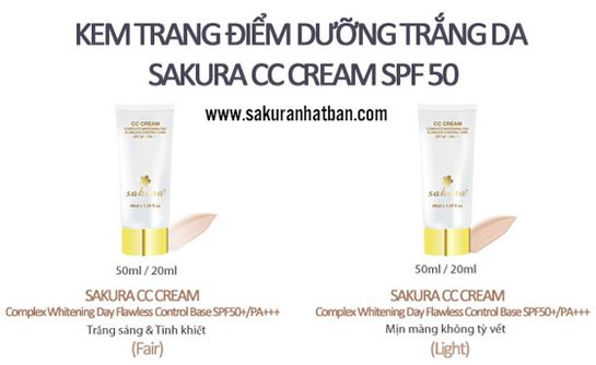 Kem Sakura CC Cream có giá niêm yết là bao nhiêu?