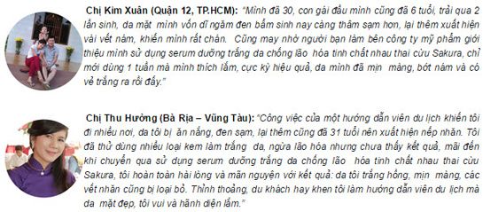 Serum dưỡng trắng da Sakura có tốt như quảng cáo không?