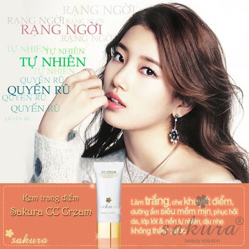 Trang điểm chỉ trong 3 phút với kem Sakura CC Cream