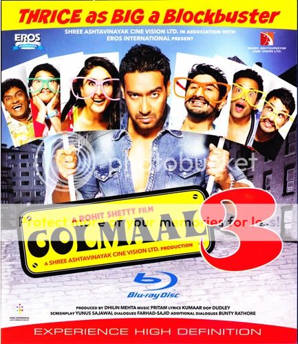 GOLMAAL3 (Bollywood Blu Ray Hindi Movie) 828970002288  