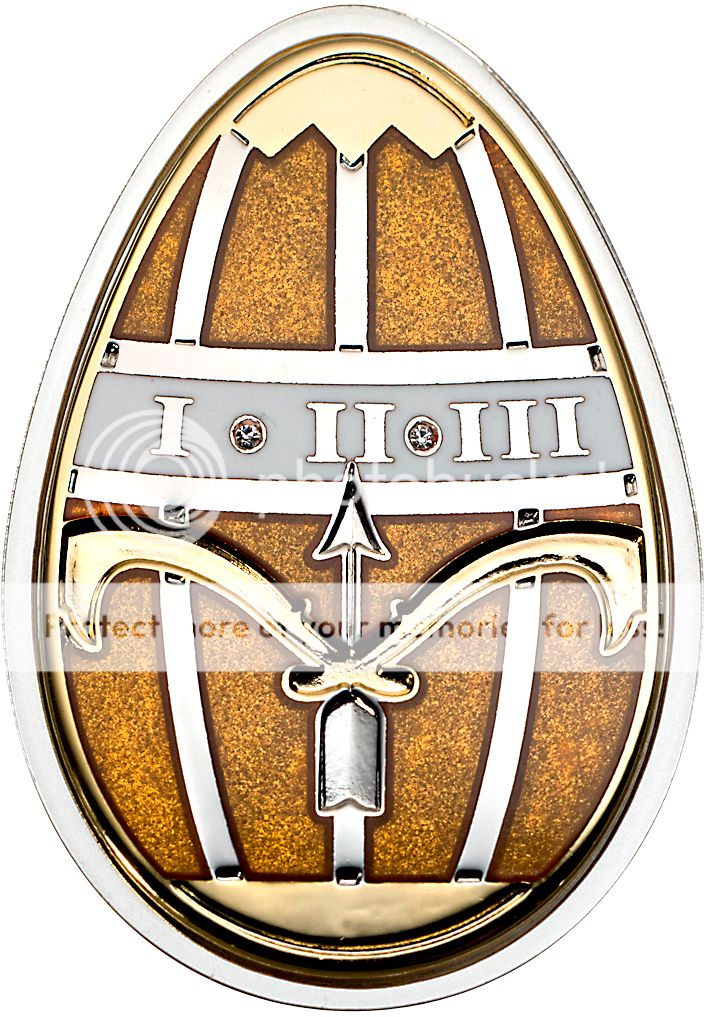 2013 Imperial Egg in Gold Cloisonne Faberge Silver Coin $5 Cook
