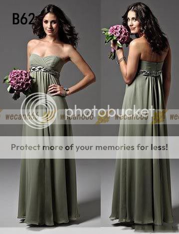 Wedding Dress Bridesmaid Custom New Chiffon Sheath Sleeveless Belt 