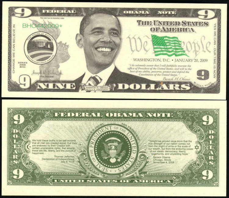 Image result for Obama dollars