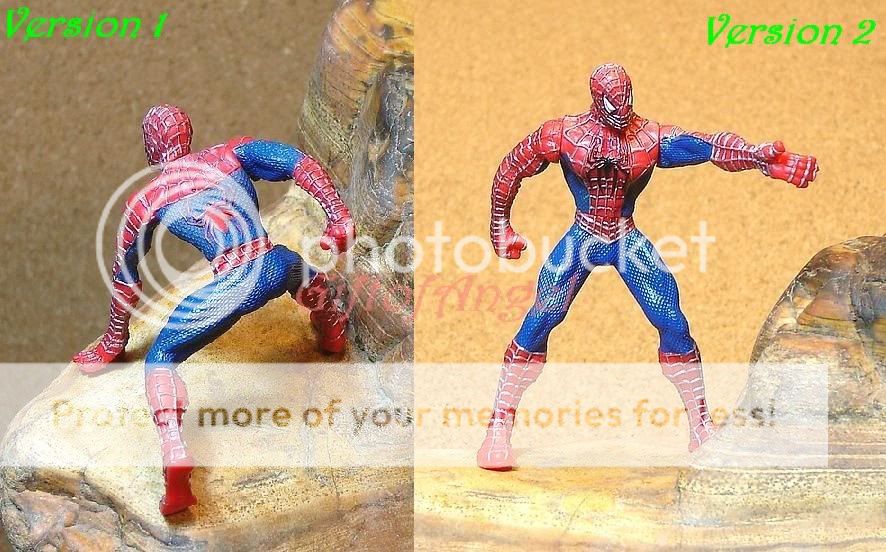 Marvel Hasbro 2 Comics Spiderman Figure Magnet Diorama