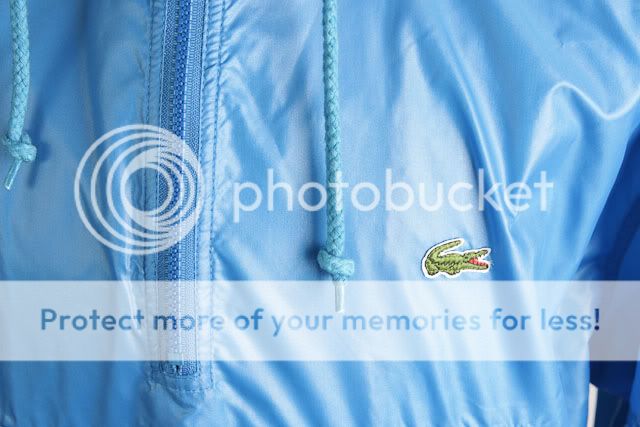 Lacoste Blue mens L Hooded Rain / Windbreaker Jacket NR  